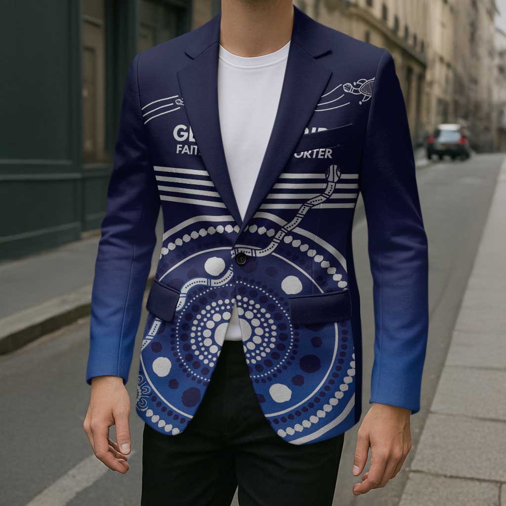 Custom Geelong Pride Blazer On the Road to Glory Indigenous Aboriginal - Aussie Hoodie