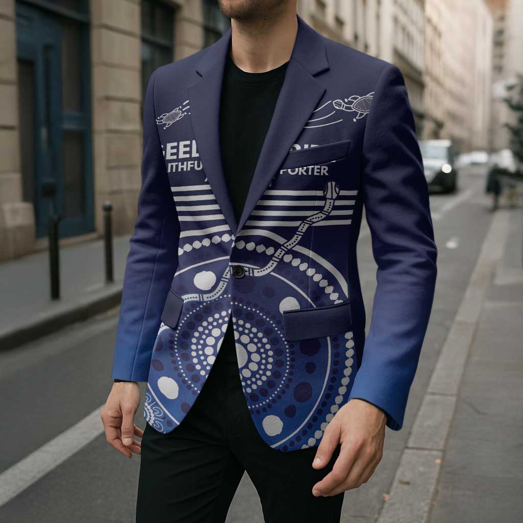 Custom Geelong Pride Blazer On the Road to Glory Indigenous Aboriginal - Aussie Hoodie