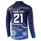 Custom Geelong Pride Button Sweatshirt On the Road to Glory Indigenous Aboriginal - Aussie Hoodie