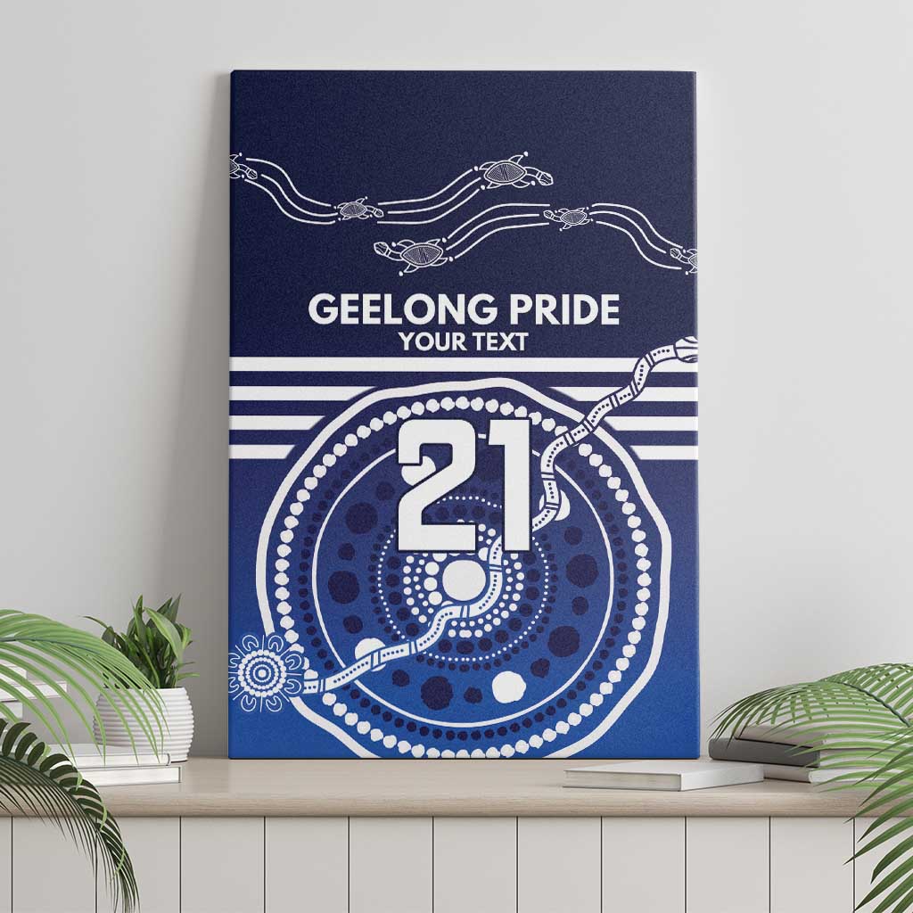 Custom Geelong Pride Canvas Wall Art On the Road to Glory Indigenous Aboriginal - Aussie Hoodie