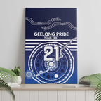 Custom Geelong Pride Canvas Wall Art On the Road to Glory Indigenous Aboriginal - Aussie Hoodie