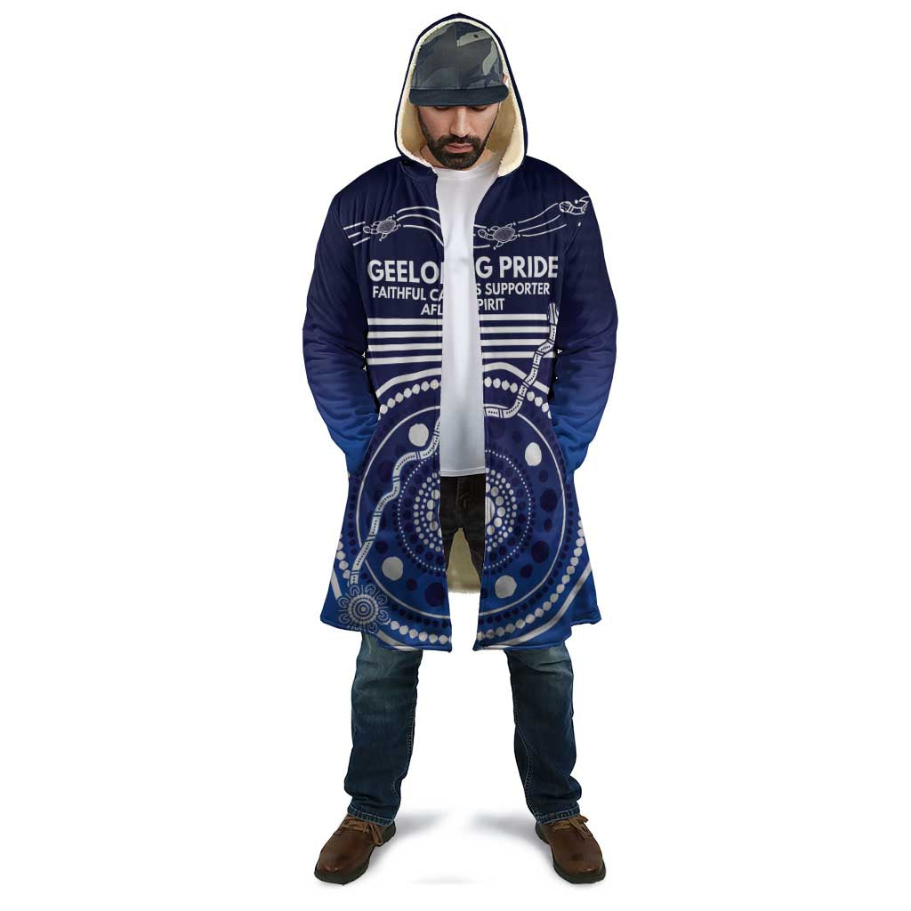 Custom Geelong Pride Cloak On the Road to Glory Indigenous Aboriginal - Aussie Hoodie