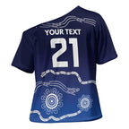 Custom Geelong Pride Cross Shoulder Shirt On the Road to Glory Indigenous Aboriginal - Aussie Hoodie