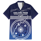 Custom Geelong Pride Hawaiian Shirt On the Road to Glory Indigenous Aboriginal - Aussie Hoodie