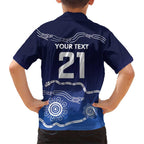 Custom Geelong Pride Hawaiian Shirt On the Road to Glory Indigenous Aboriginal - Aussie Hoodie
