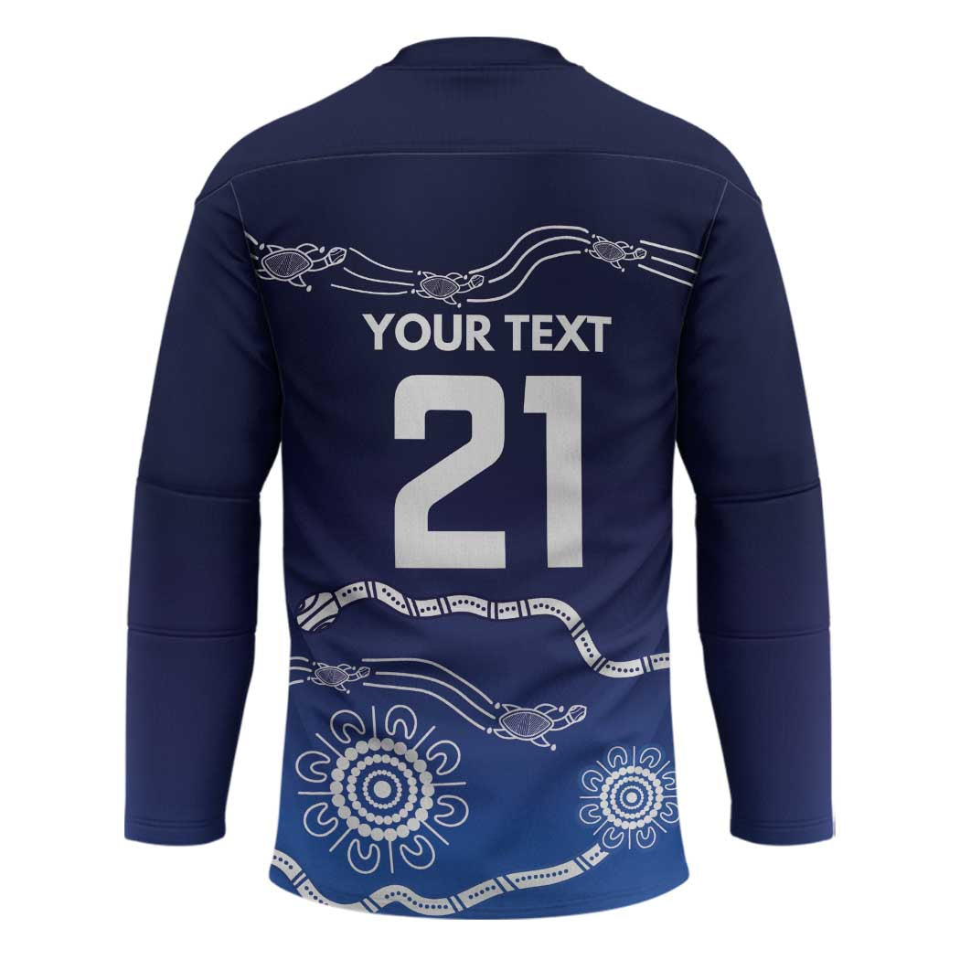 Custom Geelong Pride Hockey Jersey On the Road to Glory Indigenous Aboriginal - Aussie Hoodie
