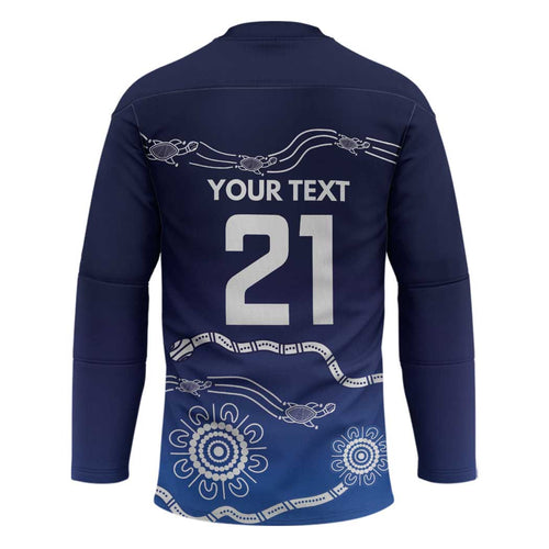 Custom Geelong Pride Hockey Jersey On the Road to Glory Indigenous Aboriginal - Aussie Hoodie