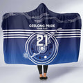 Custom Geelong Pride Hooded Blanket On the Road to Glory Indigenous Aboriginal - Aussie Hoodie