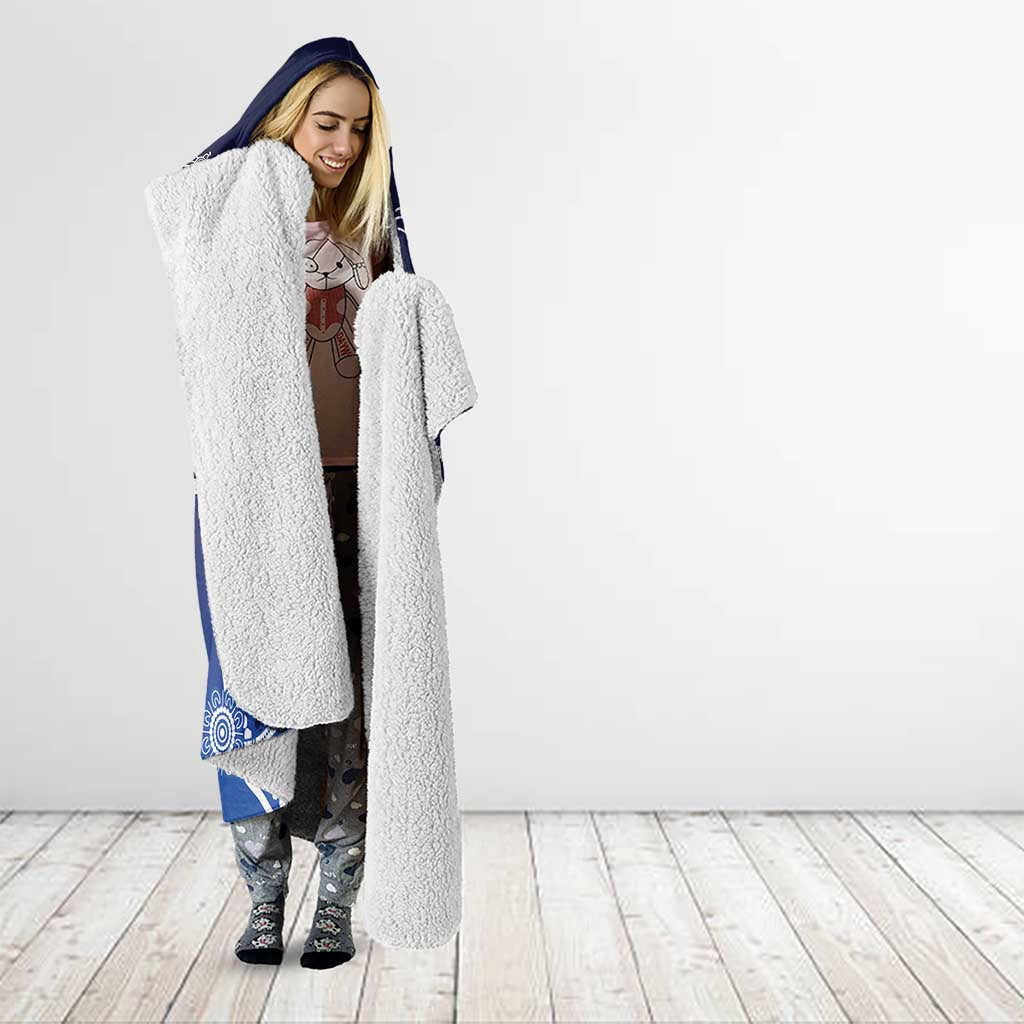 Custom Geelong Pride Hooded Blanket On the Road to Glory Indigenous Aboriginal - Aussie Hoodie