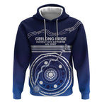 Custom Geelong Pride Hoodie On the Road to Glory Indigenous Aboriginal - Aussie Hoodie