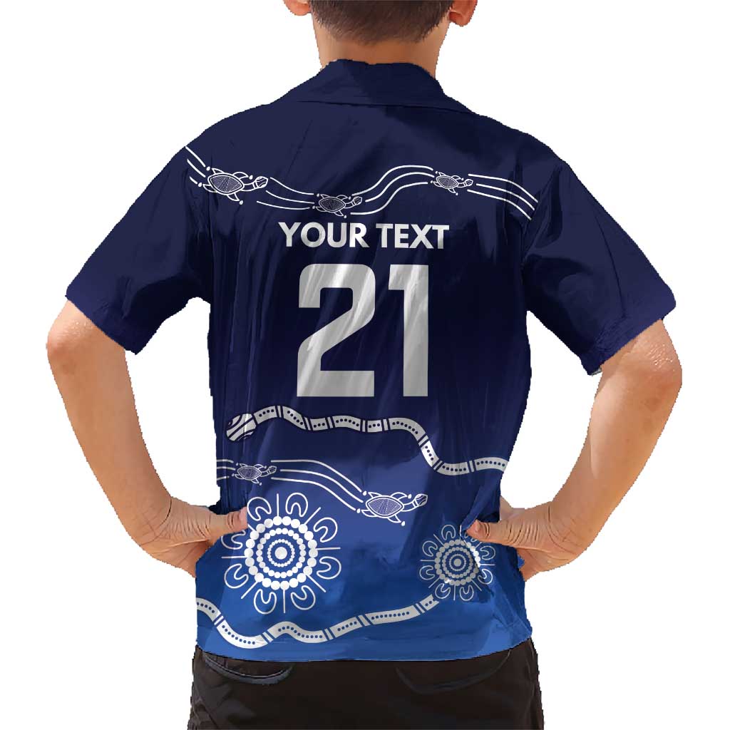 Custom Geelong Pride Kid Hawaiian Shirt On the Road to Glory Indigenous Aboriginal - Aussie Hoodie