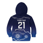Custom Geelong Pride Kid Hoodie On the Road to Glory Indigenous Aboriginal - Aussie Hoodie
