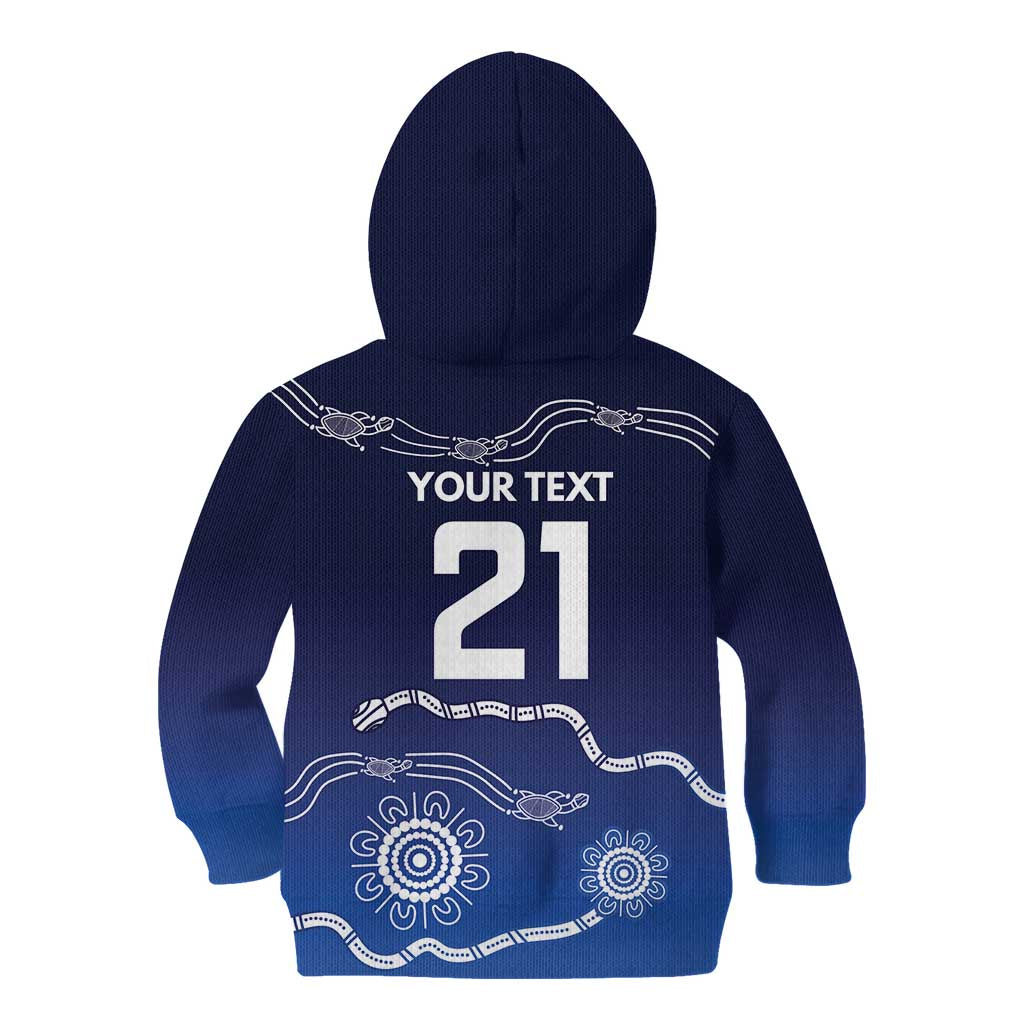 Custom Geelong Pride Kid Hoodie On the Road to Glory Indigenous Aboriginal - Aussie Hoodie
