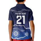 Custom Geelong Pride Kid Polo Shirt On the Road to Glory Indigenous Aboriginal - Aussie Hoodie