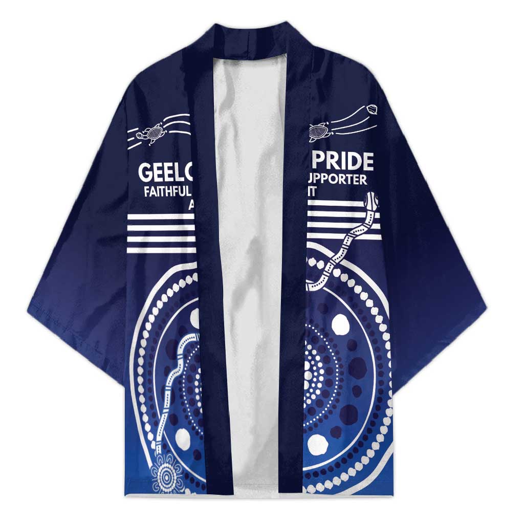 Custom Geelong Pride Kimono On the Road to Glory Indigenous Aboriginal - Aussie Hoodie