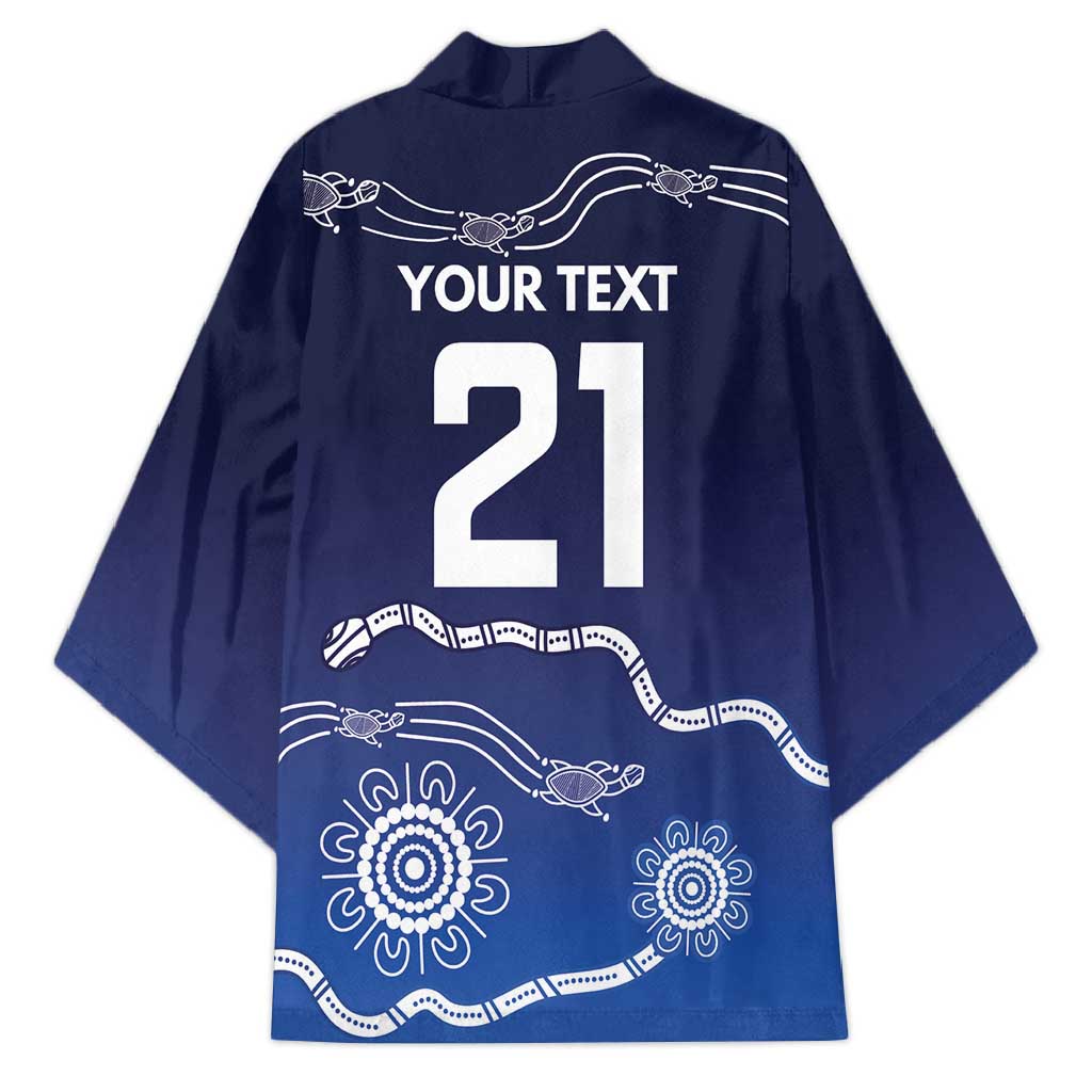 Custom Geelong Pride Kimono On the Road to Glory Indigenous Aboriginal - Aussie Hoodie