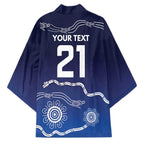 Custom Geelong Pride Kimono On the Road to Glory Indigenous Aboriginal - Aussie Hoodie