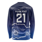 Custom Geelong Pride Long Sleeve Shirt On the Road to Glory Indigenous Aboriginal - Aussie Hoodie