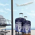 Custom Geelong Pride Luggage Cover On the Road to Glory Indigenous Aboriginal - Aussie Hoodie