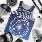 Custom Geelong Pride Men Tank Top On the Road to Glory Indigenous Aboriginal - Aussie Hoodie