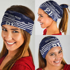 Custom Geelong Pride Neck Gaiter On the Road to Glory Indigenous Aboriginal - Aussie Hoodie