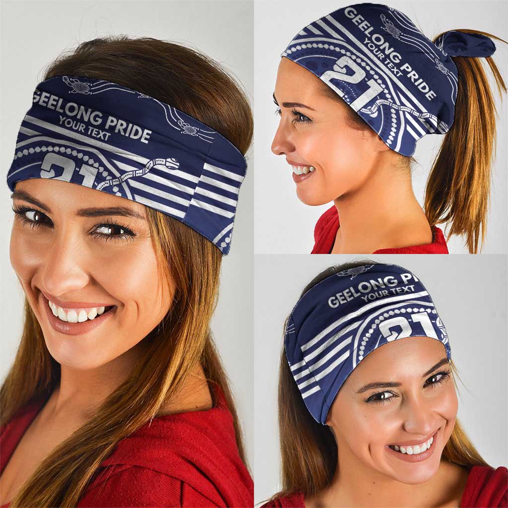 Custom Geelong Pride Neck Gaiter On the Road to Glory Indigenous Aboriginal - Aussie Hoodie