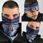 Custom Geelong Pride Neck Gaiter On the Road to Glory Indigenous Aboriginal - Aussie Hoodie