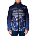 Custom Geelong Pride Padded Jacket On the Road to Glory Indigenous Aboriginal - Aussie Hoodie