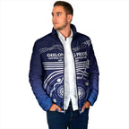 Custom Geelong Pride Padded Jacket On the Road to Glory Indigenous Aboriginal - Aussie Hoodie