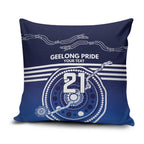 Custom Geelong Pride Pillow Cover On the Road to Glory Indigenous Aboriginal - Aussie Hoodie