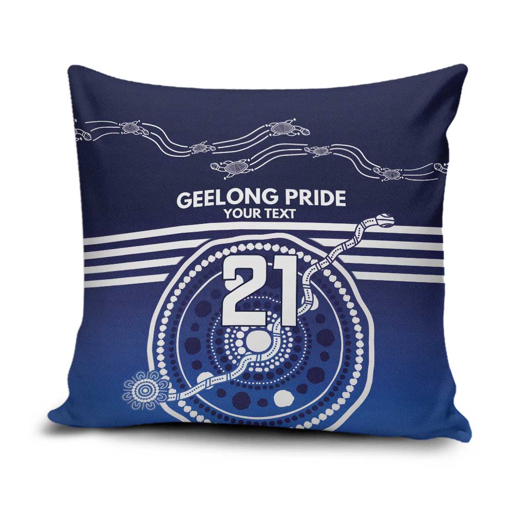Custom Geelong Pride Pillow Cover On the Road to Glory Indigenous Aboriginal - Aussie Hoodie