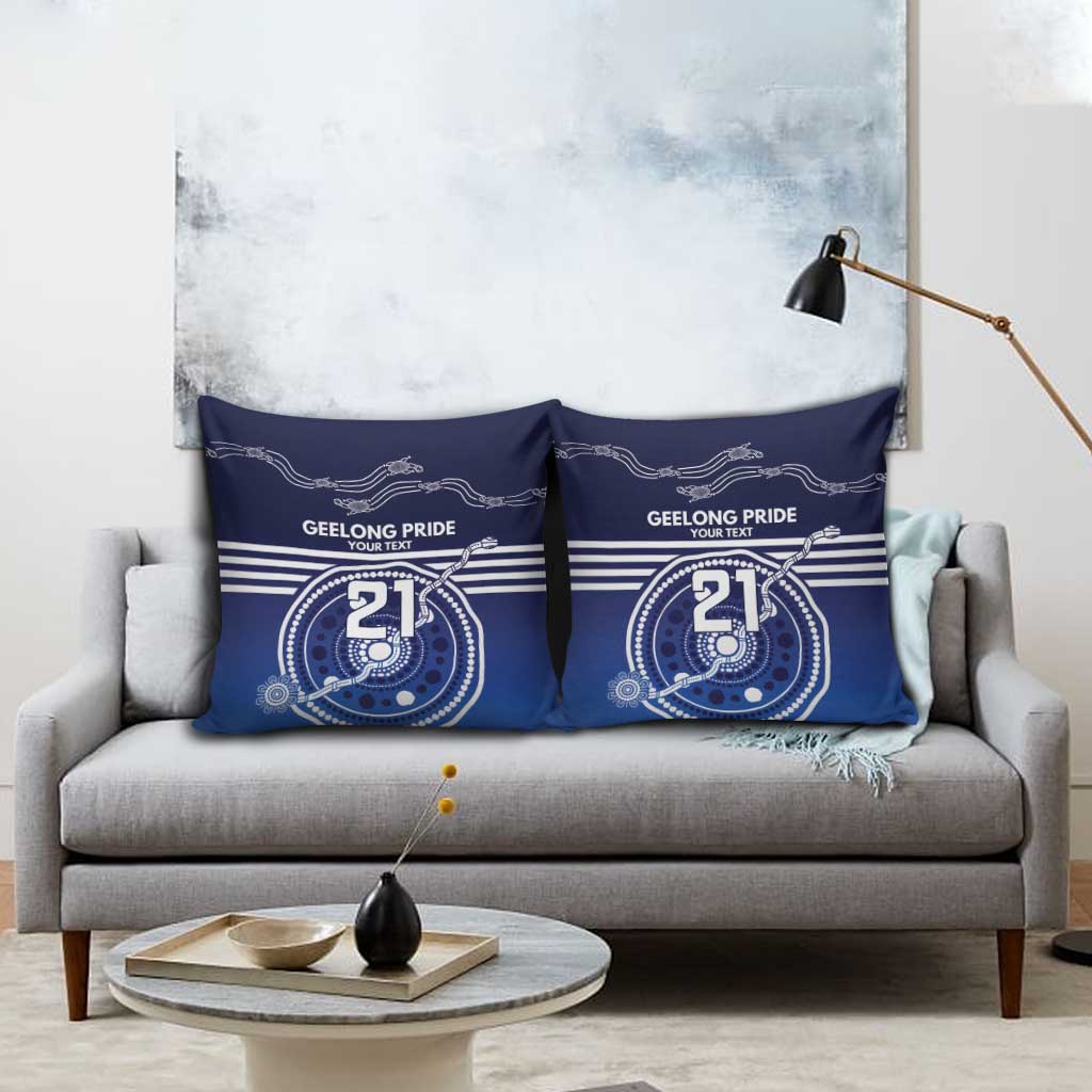 Custom Geelong Pride Pillow Cover On the Road to Glory Indigenous Aboriginal - Aussie Hoodie