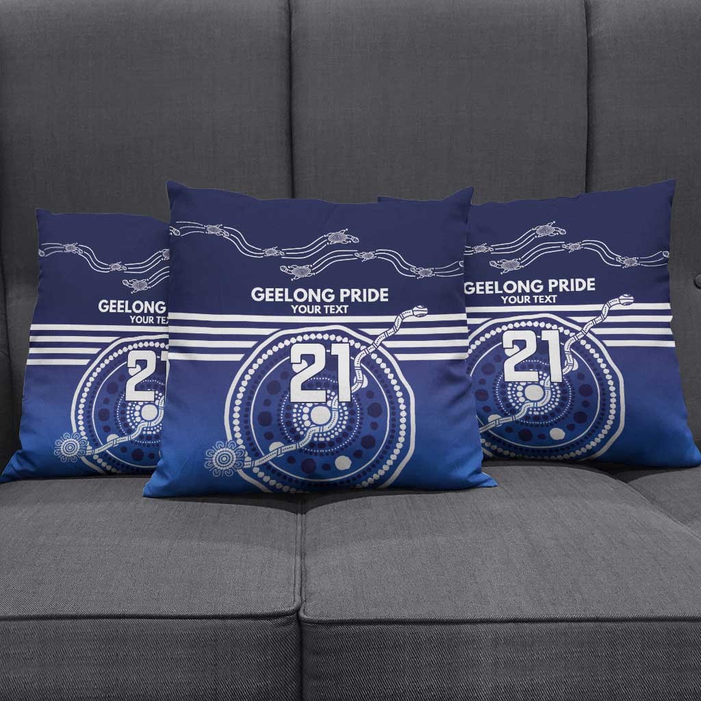 Custom Geelong Pride Pillow Cover On the Road to Glory Indigenous Aboriginal - Aussie Hoodie