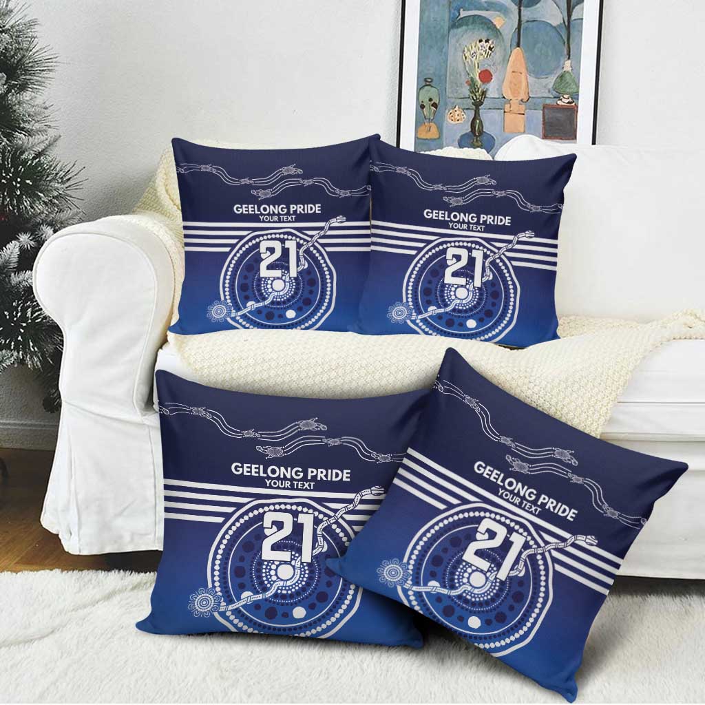 Custom Geelong Pride Pillow Cover On the Road to Glory Indigenous Aboriginal - Aussie Hoodie