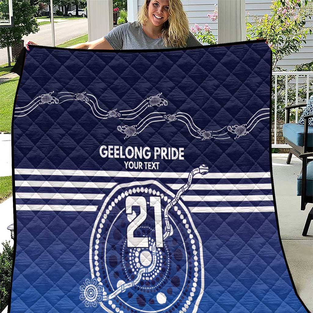 Custom Geelong Pride Quilt On the Road to Glory Indigenous Aboriginal - Aussie Hoodie