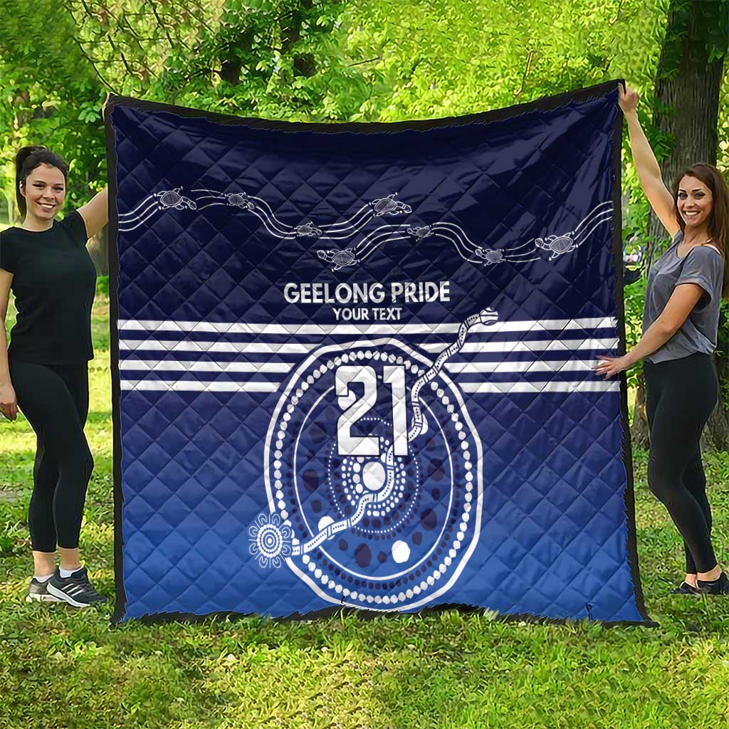Custom Geelong Pride Quilt On the Road to Glory Indigenous Aboriginal - Aussie Hoodie