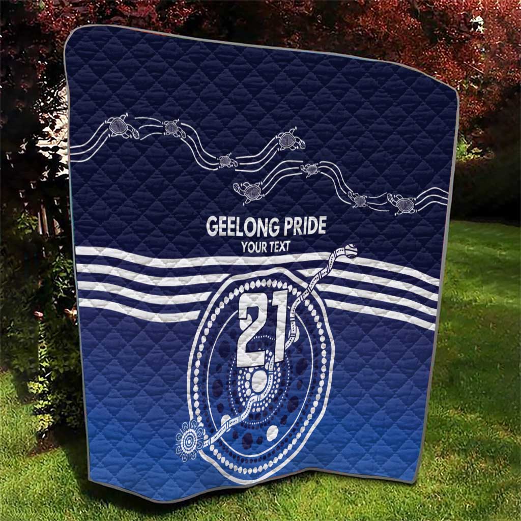 Custom Geelong Pride Quilt On the Road to Glory Indigenous Aboriginal - Aussie Hoodie