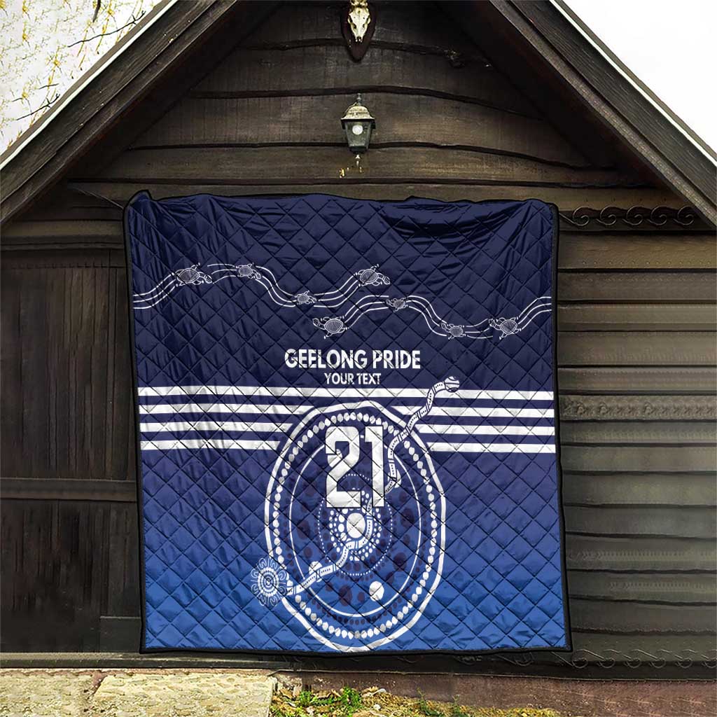 Custom Geelong Pride Quilt On the Road to Glory Indigenous Aboriginal - Aussie Hoodie