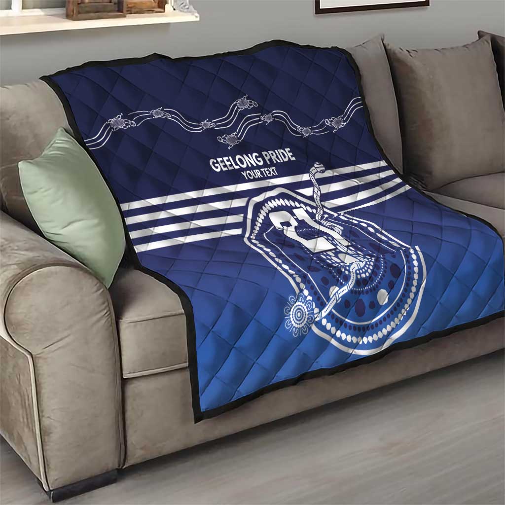 Custom Geelong Pride Quilt On the Road to Glory Indigenous Aboriginal - Aussie Hoodie