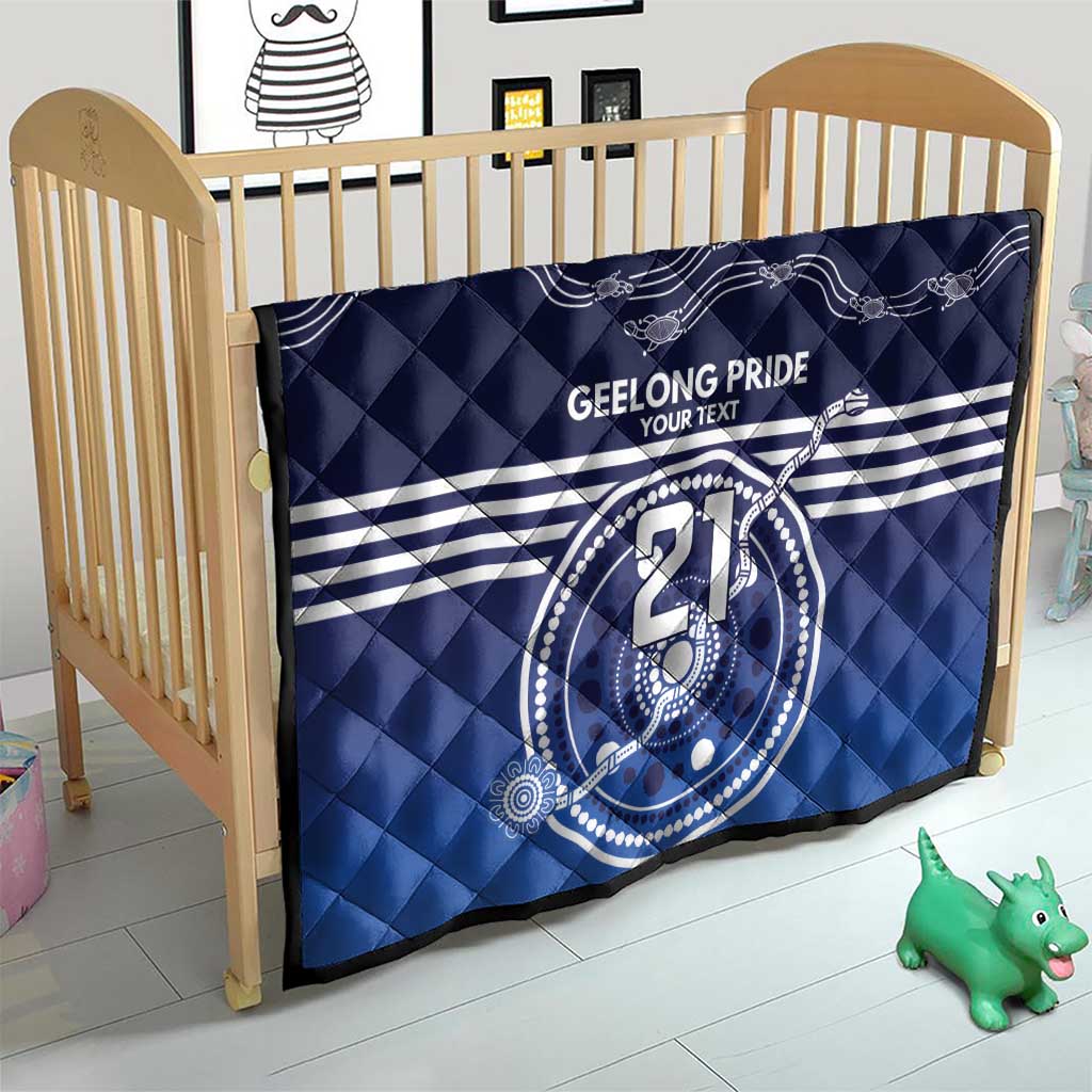 Custom Geelong Pride Quilt On the Road to Glory Indigenous Aboriginal - Aussie Hoodie