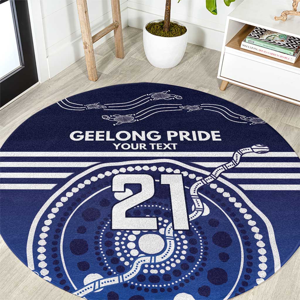Custom Geelong Pride Round Carpet On the Road to Glory Indigenous Aboriginal - Aussie Hoodie