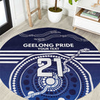 Custom Geelong Pride Round Carpet On the Road to Glory Indigenous Aboriginal - Aussie Hoodie
