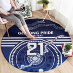 Custom Geelong Pride Round Carpet On the Road to Glory Indigenous Aboriginal - Aussie Hoodie