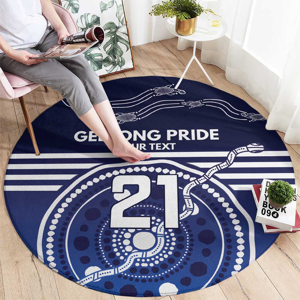 Custom Geelong Pride Round Carpet On the Road to Glory Indigenous Aboriginal - Aussie Hoodie