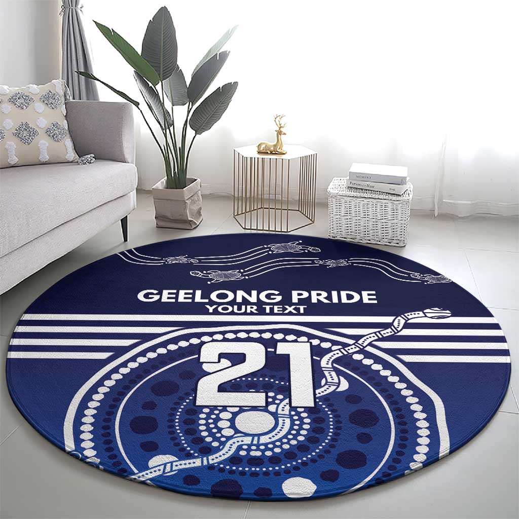 Custom Geelong Pride Round Carpet On the Road to Glory Indigenous Aboriginal - Aussie Hoodie