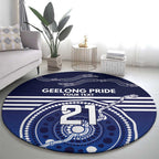 Custom Geelong Pride Round Carpet On the Road to Glory Indigenous Aboriginal - Aussie Hoodie