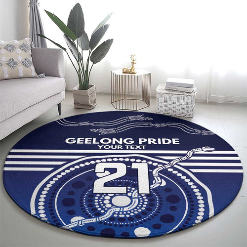 Custom Geelong Pride Round Carpet On the Road to Glory Indigenous Aboriginal - Aussie Hoodie