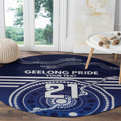 Custom Geelong Pride Round Carpet On the Road to Glory Indigenous Aboriginal - Aussie Hoodie