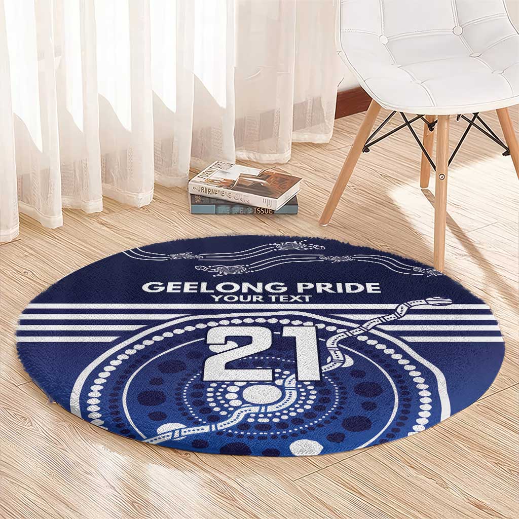 Custom Geelong Pride Round Carpet On the Road to Glory Indigenous Aboriginal - Aussie Hoodie