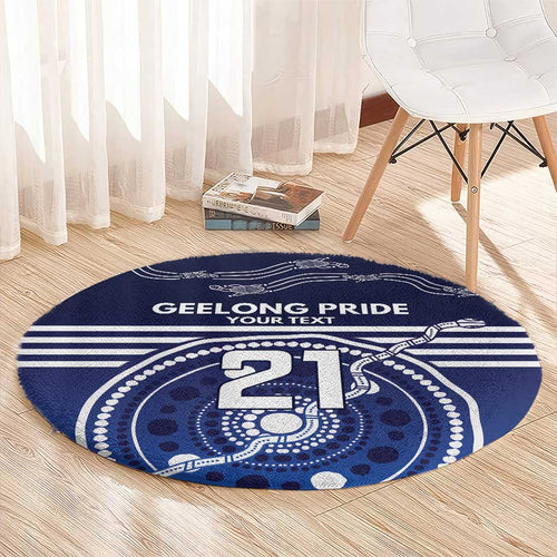 Custom Geelong Pride Round Carpet On the Road to Glory Indigenous Aboriginal - Aussie Hoodie